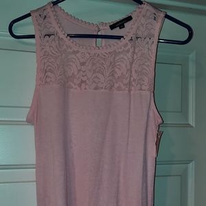 Pink tank top long flowy
